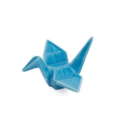 Hashioki evőpálca tartó porcelán kék daru