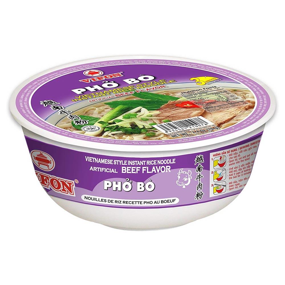 Vifon Vietnamese Rice Noodles Bowl - Beef Flavor 70g Vifon Vietnamese Rice Noodles Bowl - Beef Flavor 70g