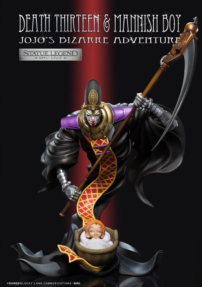 JoJo’s Bizarre Adventure Statue Legend PVC Statue Death Thirteen & Mannish Boy 17 cm JoJo’s Bizarre Adventure Statue Legend PVC Statue Death Thirteen & Mannish Boy 17 cm