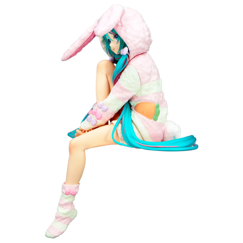 Hatsune Miku Hatsune Miku Rabbit Ear Hood Pajama Noodle Stopper Figura 14cm Hatsune Miku Hatsune Miku Rabbit Ear Hood Pajama Noodle Stopper Figura 14cm