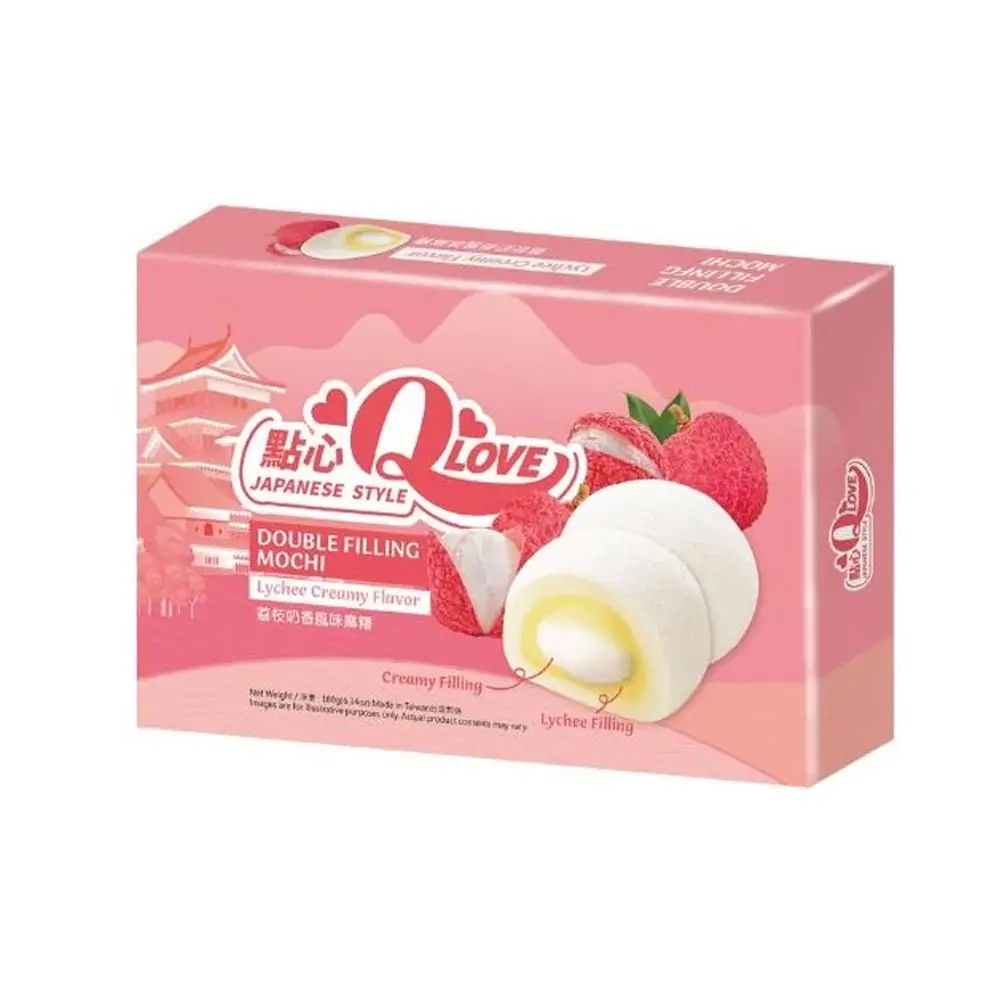 QLove Dupla Töltelékes Licsis Mochi 180g QLove Dupla Töltelékes Licsis Mochi 180g