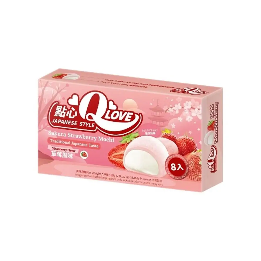 QLove Cseresznyevirágos Epres Mini Mochi 80g QLove Cseresznyevirágos Epres Mini Mochi 80g
