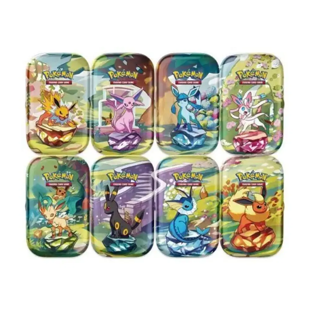 Pokemon tcg - S&V Prismatic Evolutions Mini Tin Display (8db) Pokemon tcg - S&V Prismatic Evolutions Mini Tin Display (8db)