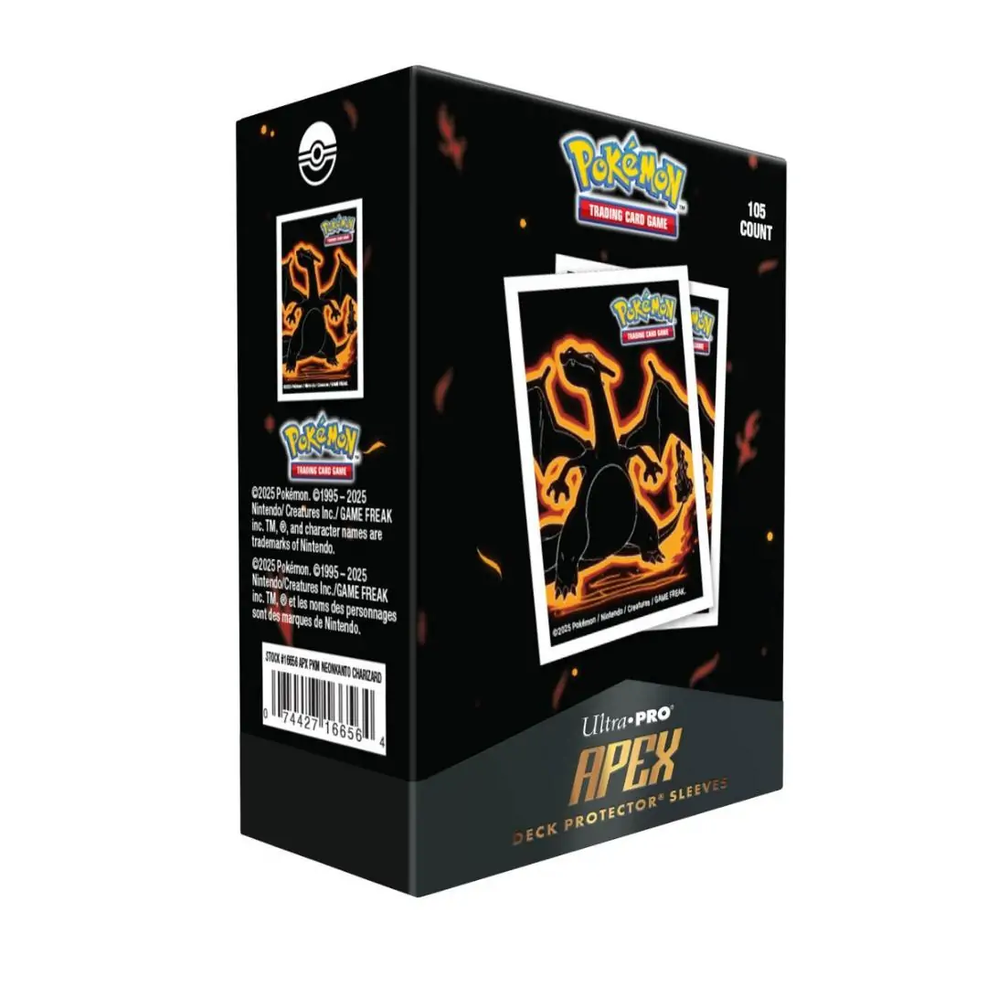 Apex Deck Protectors - Pokémon Neon Kanto - Charizard Kártyavédő Tasak Apex Deck Protectors - Pokémon Neon Kanto - Charizard Kártyavédő Tasak
